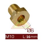 Tesniaca skrutka d6mm/M10x1-L16mm, šesťhran M14