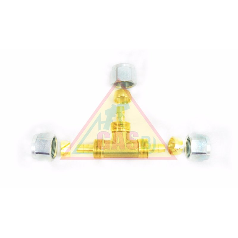 Prípojka plastovej rúrky T-kus 2350 - d6mm/d6mm/d6mm