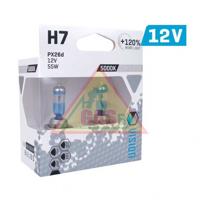 Autožiarovka VISION H7 PX26d 12V 55W +120% more light