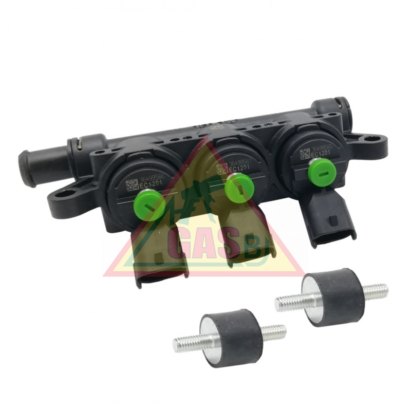 Landi Renzo Vstrekovacia lišta Girs 12, 3-valcová, S - zelená