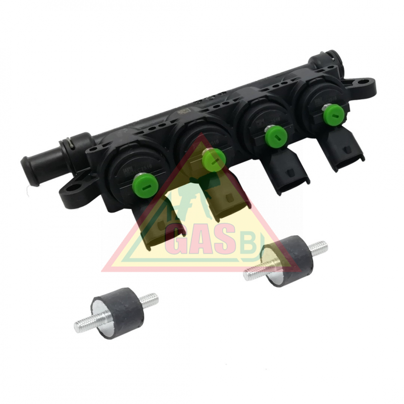 Landi Renzo Vstrekovacia lišta Girs 12, 4-valcová, S - zelená