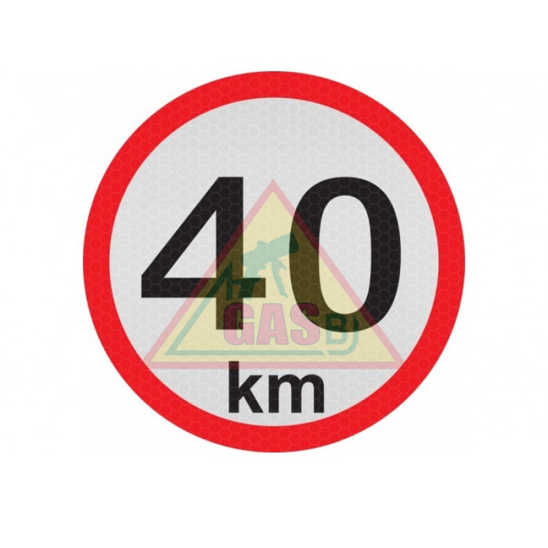 Reflexná nálepka veľká - Obmedzená rýchlosť - Ø 195mm - Rôzne rýchlosti