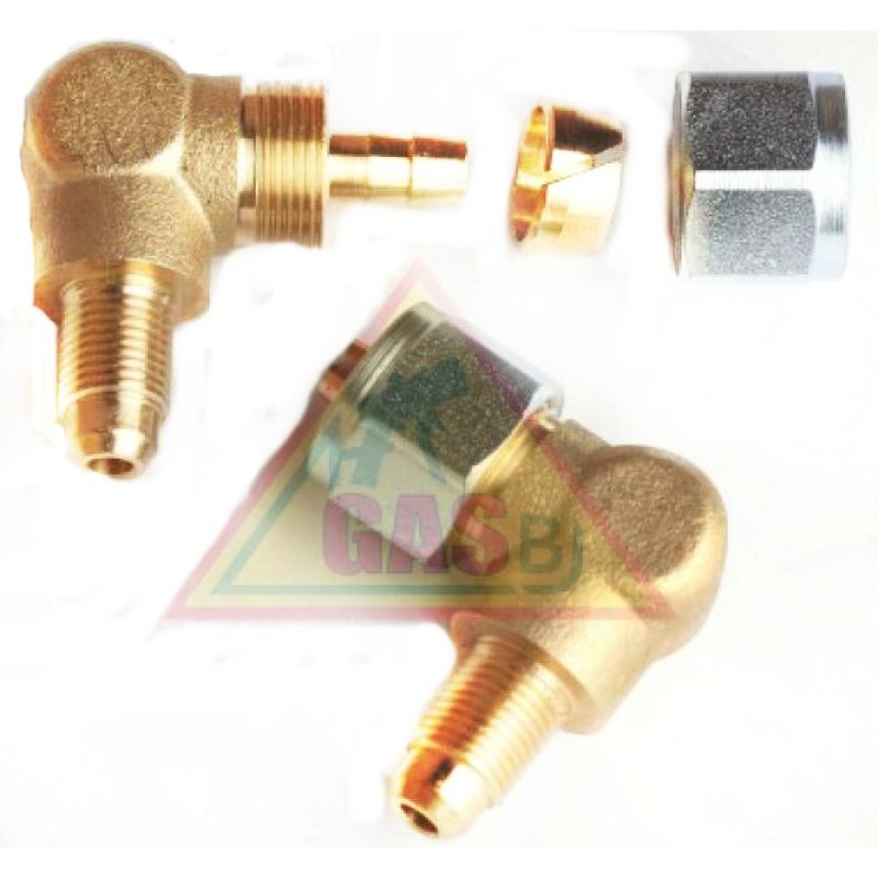 GOMET Uhlová prípojka D8mm/M10x1 90°, Sada